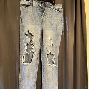 Ripped light wash jeans